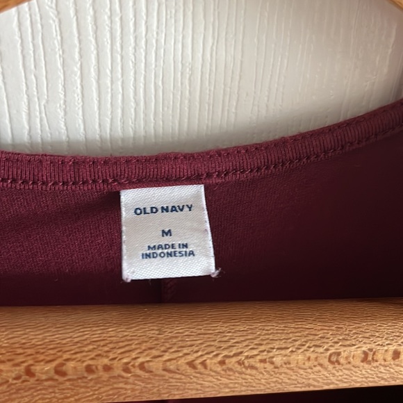 Old Navy Wine Red Wrap Dress Size Medium - Picture 5 of 6